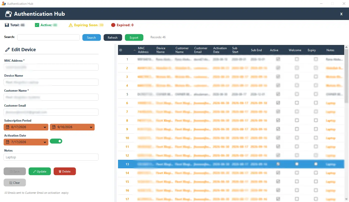 Authentication HUB project preview